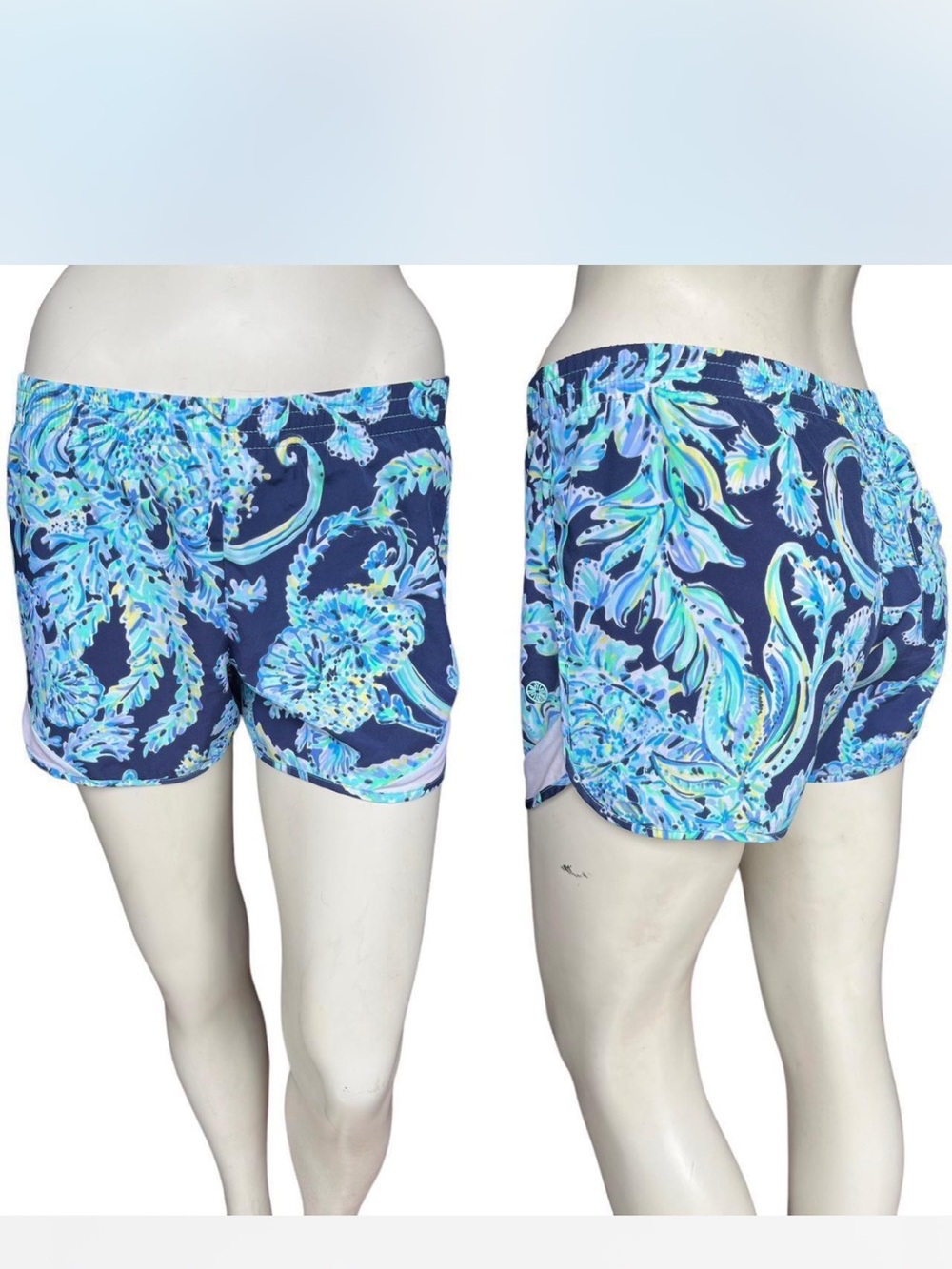 Lilly Pulitzer- Women’s Navy Blue Floral athletic Shorts